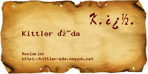 Kittler Éda névjegykártya